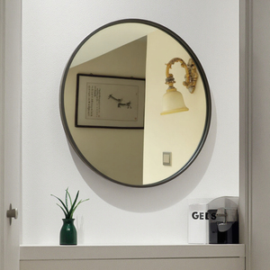 Espejo de Pared Decorativo <span class=keywords><strong>Art</strong></span> <span class=keywords><strong>Deco</strong></span> de Lujo, Grande, Circular, con Marco de Aluminio Dorado, Ecológico, Elegante, para Baño o Villa, de Fábrica - Product Image 6