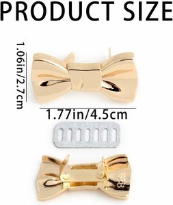 PCS Metal Bowknot Tags Signs <b>Purse</b> Labels With Shim Bow Alloy Tags Handmade Printed Signs Label Handbag Crochet Bag Making Hardw - Product Image 2