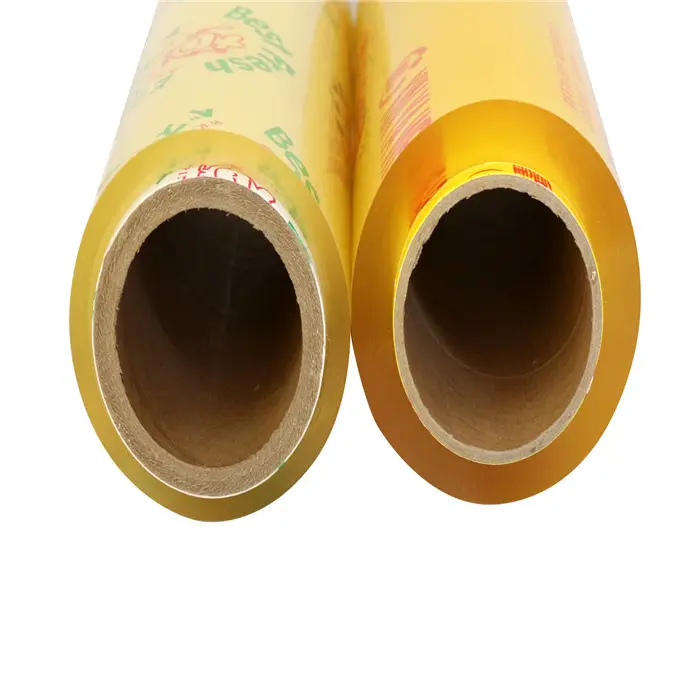 PVC bening transparan Food Grade Casting larut air lembut Stretch Wrap Film PVC Cling Film untuk bungkus makanan