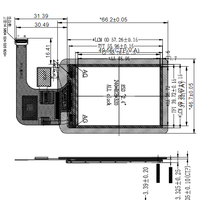 Écran TFT DAS de 2,4 pouces, résolution 240x320, panneau tactile 24 broches, rétroéclairage LED, interface MIPI, température de fonctionnement de -20 à 70 degrés Celsius