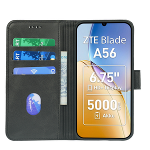 Funda de teléfono móvil con tapa para <span class=keywords><strong>ZTE</strong></span> Nubia S 5G Focus Pro <span class=keywords><strong>Blade</strong></span> V70 <span class=keywords><strong>Vita</strong></span> Max A35E V40S, funda protectora magnética de cuero PU - Product Image 4