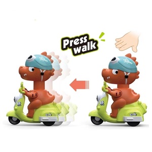 Barato de buena calidad <span class=keywords><strong>prensa</strong></span> de dibujos animados dinosaurio motocicleta juguetes dinosaurio scooter para niños - Product Image 1