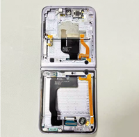 Rangka tengah perumahan dengan engsel Kabel Flex goresan kecil tanpa Lcd untuk Samsung Z Flip 4 F721u F721B F721n F721 bingkai Tengah