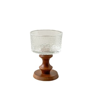 Tigelas de Sobremesa de Vidro 200ml Vintage com Pé para Sorvete, Trifle, Pudim e Smoothie, com Suporte de Madeira Estável - Product Image 5