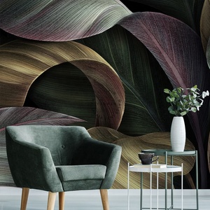 <span class=keywords><strong>Carta</strong></span> da <span class=keywords><strong>parati</strong></span> Vintage e belle foglie tropicali 3d - Product Image 3