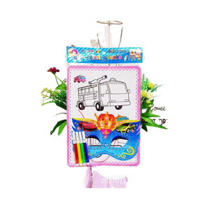 Renkli kalem seti kitap çocuk karalama tahtası sanat kiti karalamalar ve çocuklar için yazma kağdı maske - Product Image 1