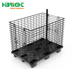 Retail Store Promotional Display Bin with Signage Holder <b>Grid</b> <b>Wire</b> Pallet Cage for Bulk Ball and Toy Merchandise - Product Image 3