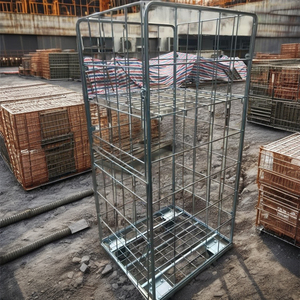 Heavy Duty Personnalisé En Acier Pliable Fil Métallique Maille Logistique Cargo Rolling Cage Chariot Premium Stockage Équipement Entrepôt - Product Image 6