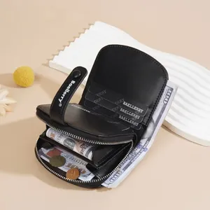 Mignon dames portefeuille avec fermeture éclair <span class=keywords><strong>petit</strong></span> PU doublé <span class=keywords><strong>porte</strong></span>-monnaie <span class=keywords><strong>porte</strong></span>-cartes portefeuille pour femmes avec espace pour l'argent cartes de crédit pour les filles - Product Image 3