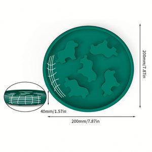 Plato de Silicona de Grado Alimenticio Libre de BPA para Mascotas, Plato de Alimentación Lenta para Perros y Gatos, Plato de Lamer con Diseño de Rompecabezas, Accesorios para la Alimentación de Mascotas - Product Image 3