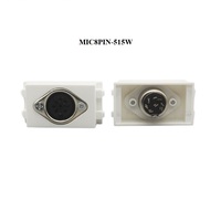 Montage sur châssis de panneau 128 Type Mic 6 broches 8pin Mic 6.35mm BNC RGB Connecteur Module Extender Coupleur Blanc Couleur Plaque Murale Prise