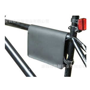 Sacoche de selle en cuir pour VTT, sacoche de tube supérieur, sacoche de cadre de vélo, sacoche à outils de cyclisme portable, logo personnalisé. - Product Image 4