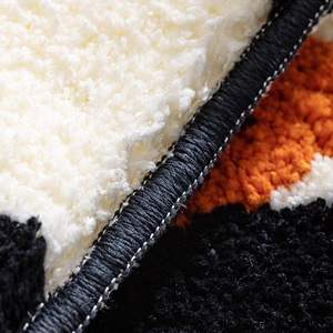 מצחיק חמוד שחור לבן ילדים שטיח קטן שטיח חדר שינה ליד המיטה ליד המיטה shaggy שטיח רך סופר סופג אמבטיה - Product Image 5