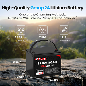 Batería ECOFOTORO Mini de Litio 12v 100Ah 1280whM, Paquete de Baterías Prismáticas de Iones de Litio para Sistemas Fuera de la Red, Embarcaciones y Almacenamiento de Energía - Product Image 5