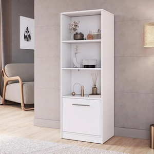 Ripiano in piedi personalizzabile a muro armadio <span class=keywords><strong>libreria</strong></span> con una porta scorrevole e una serratura per scomparto nascosto per mobili - Product Image 2