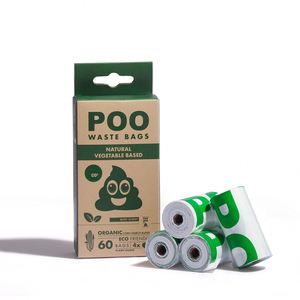 Bolsas para excremento de mascotas estilo básico PE, bolsas para desechos de perro, 4 rollos de bolsas planas a bajo precio - Product Image 1