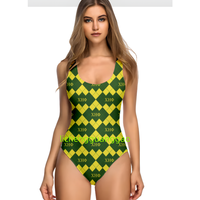Maillots de bain pour femmes de la sororité ZPB Zeta Phi Beta, maillot de bain une pièce amincissant, maillot de bain uni, col rond, dos bas