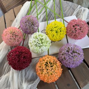 ดอกหัวหอมปลอมจินซี ก้านเดี่ยว พลาสติก สำหรับตกแต่งงานแต่งงานและบ้าน หลายสี - Product Image 1