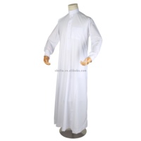 Premier Blanc Alaseel Manchette Robe Musulmane Djellaba Kaftan Jubah Abaya Jalabya Ethnique Arabe Jalaba Maxi Qamis Thobe Vêtements Islamiques