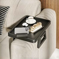 Mesa Auxiliar Rectangular Moderna de Madera para Sofá, Plegable, Tallada, Fácil de Limpiar, para Sala de Estar