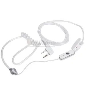 2pin doppio auricolare Radio auricolare bianco con microfono PTT per BAOFENG/KENWOOD/POFUNG/HYT/quusheng/LINTON/TYT Walkie Talkie auricolare