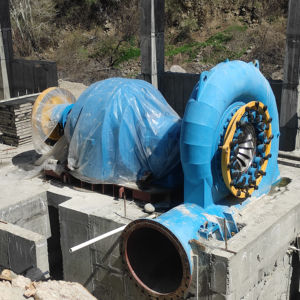 스테인리스 스틸 러너가 있는 워터 헤드 30m 40m 50m 용 프란시스 하이드로 터빈 장치 500kw 및 1200kw - Product Image 1