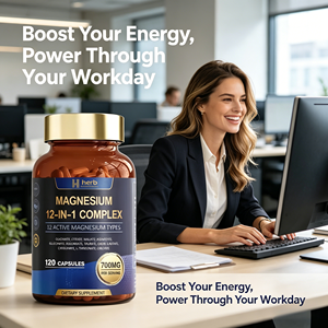 Capsules de glycinate de magnésium personnalisées OEM ODM pour adultes - Améliore l'immunité, 90 capsules, 12 en 1 - Product Image 2