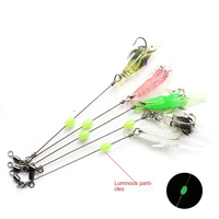 Vente chaude, appâts pour crevettes OEM et en stock, appâts bioniques suspendus de 4,5 cm, 1,9 g, appâts souples, appâts lumineux pour la pêche aux crevettes