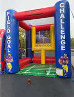 Grand jeu de football gonflable avec but et souffleur, jeu de tir au football gonflable