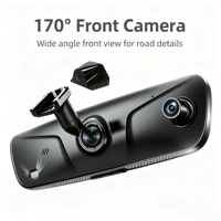 Caméra embarquée 4K avec streaming, rétroviseur intelligent, double canal avant et arrière, enregistreur vidéo de voiture spécifique au véhicule, vente en gros, FCC