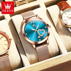 Venta caliente <span class=keywords><strong>marca</strong></span> OLEVS reloj 5189 relojes populares para mujer movimiento de cuarzo de <span class=keywords><strong>buena</strong></span> calidad 3ATM reloj impermeable para mujer - Product Image 3