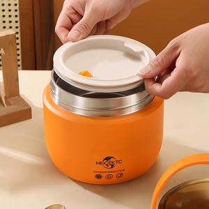 Boîte à lunch Dundun portable à double compartiment en acier inoxydable 304, <span class=keywords><strong>isotherme</strong></span> sous vide, petit récipient, <span class=keywords><strong>pour</strong></span> la maison et le bureau, stockage <span class=keywords><strong>isotherme</strong></span>, chauffable - Product Image 3