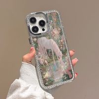 Coques de téléphone antichoc transparentes à motif cheval scintillant pour iPhone 17 Air 16 Plus Pro Max 15 14 13 12 11 – Housse de protection