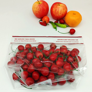 Bolsa de Almacenamiento de Frutas de Calidad Supermercado, Plástico Permeable al Aire de Grado Alimenticio con Orificio para Colgar y Deslizador para Exhibición - Product Image 2