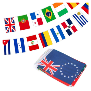 Personalizzato esterno decorare <span class=keywords><strong>bandiere</strong></span> del <span class=keywords><strong>mondo</strong></span> 100 paesi stendardo stunting bandiera Sting singolo Double face in poliestere - Product Image 1