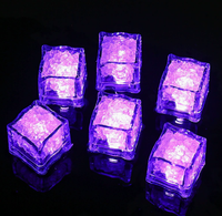 Cubetti di Ghiaccio LED Fluorescenti Multicolore con Lampeggio Rapido e Lento per Feste di Halloween, Natale e Matrimoni