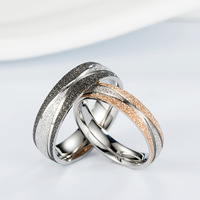 Edelstahl Twill Mattierte Partnerringe Neue Liebhaberringe Mattierter Paarring Titan-Stahl Modeschmuck