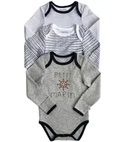 Hoge Kwaliteit Modieuze Drukknoop 12 Maandelijkse Pasgeboren Bodysuit 3 Stuk Kiezen Baby Kleding Onesie Rompertjes Set