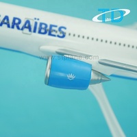 Airbus Aircaraibes A350-1000 Échelle 1:200 37cm Miniatures d'Aviation Avion à Double Moteur à Corps Large