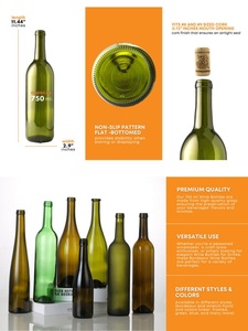 Bouteille de vin <span class=keywords><strong>en</strong></span> verre de 187 ml à 1000 ml avec bouchon <span class=keywords><strong>en</strong></span> liège pour brandy, <span class=keywords><strong>rhum</strong></span>, tequila, vodka, emballage carton – <span class=keywords><strong>Vente</strong></span> chaude directe usine - Product Image 6