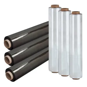 Nouvelle film plastique extensible noir LDPE haute résistance à la traction, résistant à l'humidité, à haute brillance, pour emballage de palettes, surface souple - Product Image 3