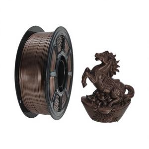 مواد استهلاكية للطباعة ثلاثية الأبعاد، خيوط <span class=keywords><strong>PETG</strong></span> معدنية عالمية ذهبية وفضية وبنية بقطر <span class=keywords><strong>1</strong></span>.75 مم لطابعات FDM ثلاثية الأبعاد، بكرة خيوط <span class=keywords><strong>1</strong></span> كجم - Product Image 1