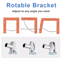 Tringle de douche en forme d'arc en C pour salle de bain, sans perçage, cloison de douche invisible, tringle de douche imperméable