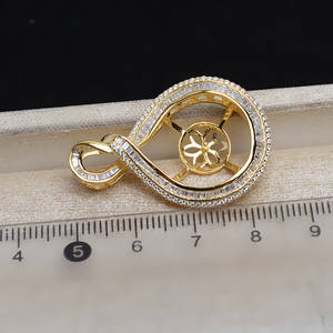 จี้เงินแท้ S925 อุปกรณ์ DIY สำหรับไข่มุก ขนาด 15-16 มม. ฐานรองสำหรับคอนซีลเลอร์ ผลิตภัณฑ์กึ่งสำเร็จรูปสำหรับงานเครื่องประดับ - Product Image 4