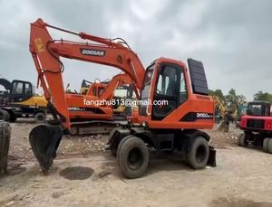 Excavadora Hidráulica de Ruedas Doosan DH150 Usada Original en Venta, Excavadora de Ruedas de Goma Doosan 150 130 Importada en Venta - Product Image 3