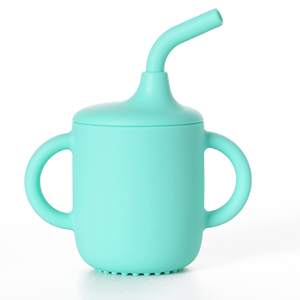 2024 tazas <span class=keywords><strong>de</strong></span> silicona para alimentación <span class=keywords><strong>de</strong></span> bebés <span class=keywords><strong>de</strong></span> grado alimenticio caliente, taza <span class=keywords><strong>de</strong></span> aperitivos para niños pequeños con tapas y pajitas, taza para beber agua para bebés - Product Image 1