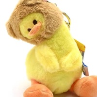 Porte-clés en peluche animal mignon Canard Kawaii, breloque de sac, pendentif doux et câlin, vente en gros, personnalisé OEM ODM