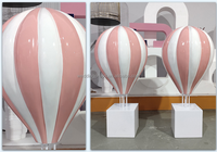Ballon d'air chaud en fibre de verre, 1 pièce, décoration colorée, pour fenêtre au sol, sculpture d'ouverture, pour mariage