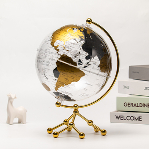 Wellfun Résine Ornements Lumineux Jouets Chargeurs Beauté Souvenir Enfants Valise Nouveauté Cadeaux Globe Terre Globe <span class=keywords><strong>D</strong></span>écor Globe - Product Image 3