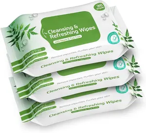 Wholesale Multipurpose Soothing Skin Pure Water Tea Tree Oil Infused Cleaning Wet Wipes